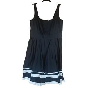 Lauren Ralph Lauren Midi Dress Women's 16 Black and White Fit and Flare Style